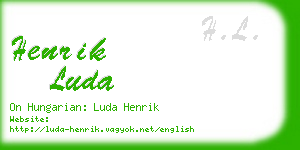 henrik luda business card